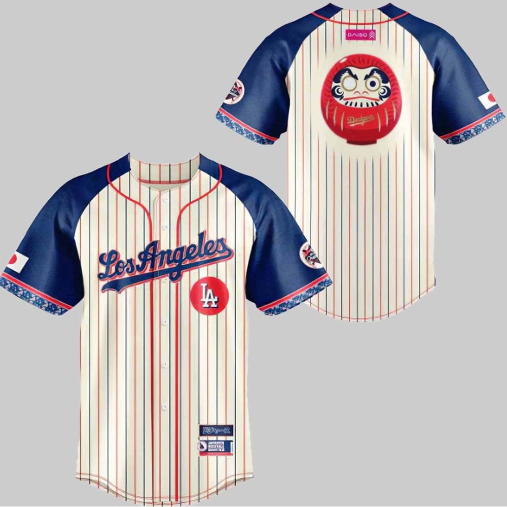 New Los Angeles Dodgers X Daiso Unisex Baseball Jersey Japanese Heritage Night!